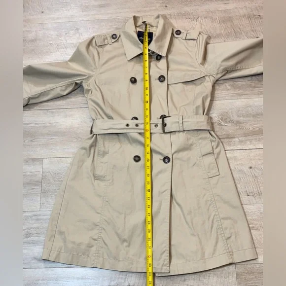 Madewell Women’s Double Breasted Cotton Front Button Trench Jacket Size Small - Picture 5 of 6